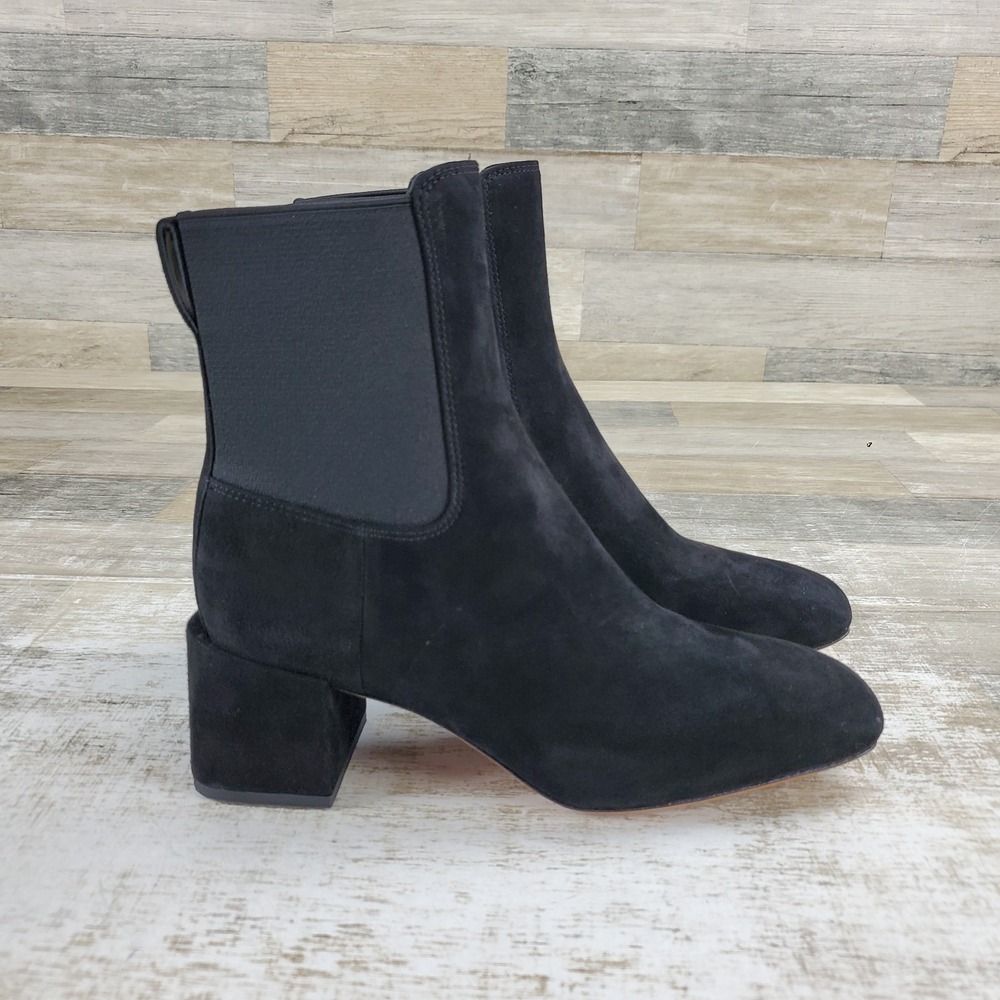 Vince. Womens Suede Kimmy Boots Sz 6.5 On Block Heel